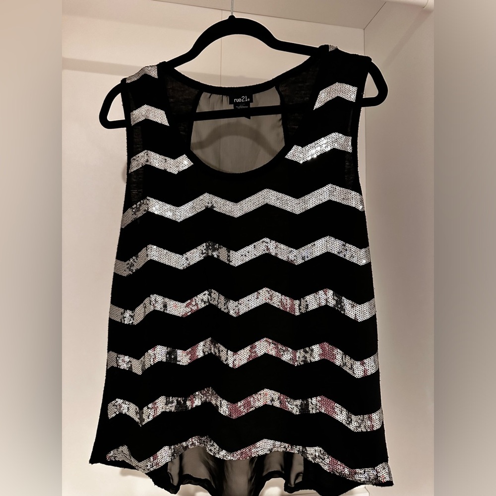 Rhinestone Striped Tank🩷